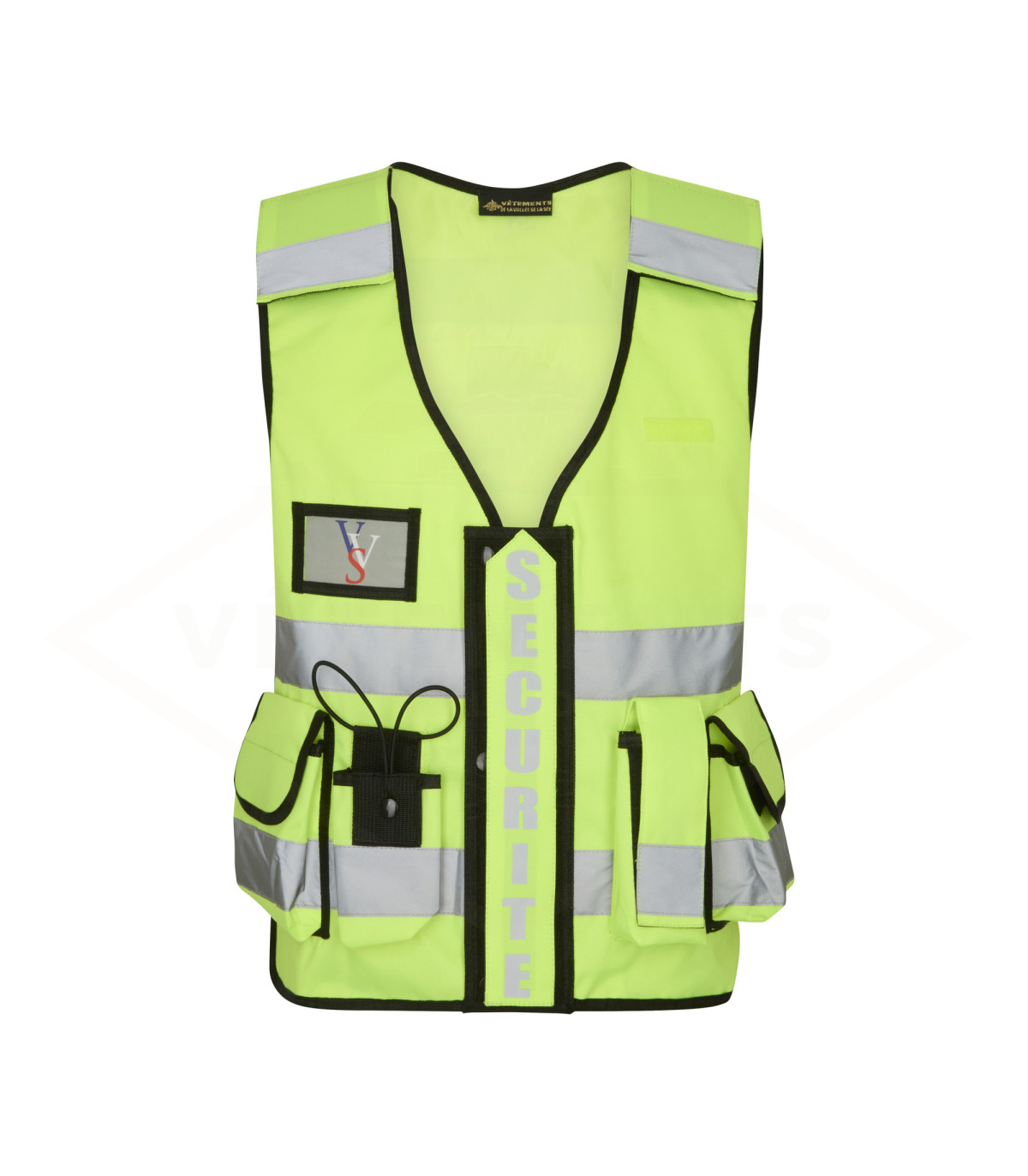 Gilet tactique multi poches HV THOR SECURITE PRIVEE - Jaune